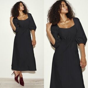 Kamparett Rooftop Japanese Cotton Modi Dress Faded Black Size Small $420